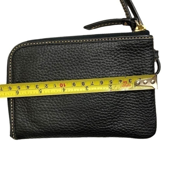 Dooney and Bourke black leather wristlet bag